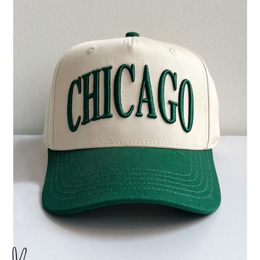 Alice & Wonder Chicago Puff Baseball Cap Dark Green